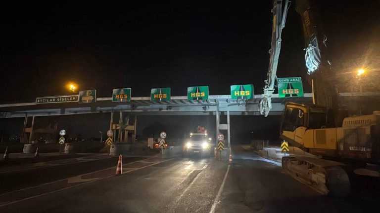 Avcılar gişelerinde yapılacak çalışma nedeniyle otoyola giriş-çıkışlar kapatıldı