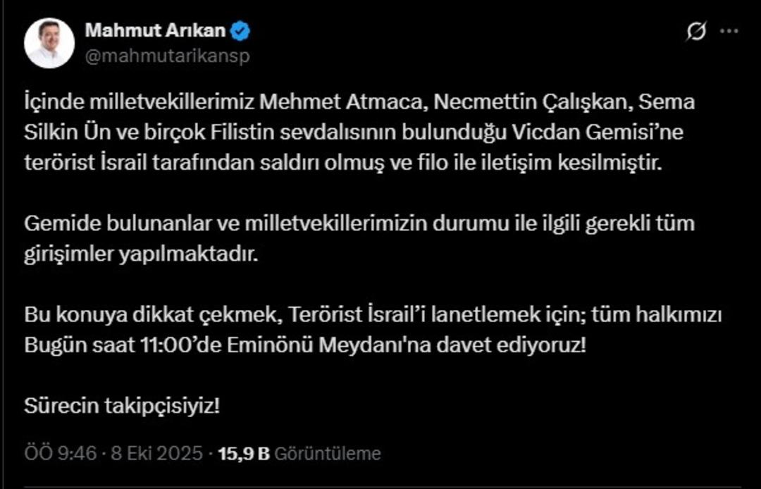 İsrail Özgürlük Filosu'na saldırdı, 3 milletvekili gözaltına alındı ​​... Türkiye'den çok sert tepkiler: 